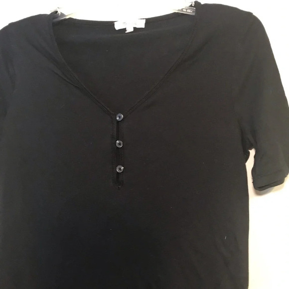 Madewell Black Short Sleeve Top Sz XS - Picture 3 of 8